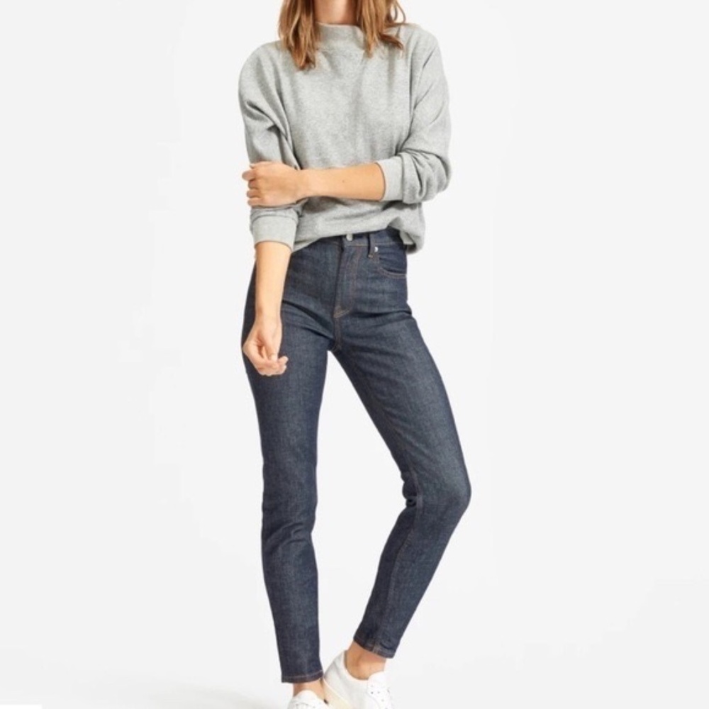 NWT Everlane The High Rise Skinny Dark Indigo Jean Sz 28